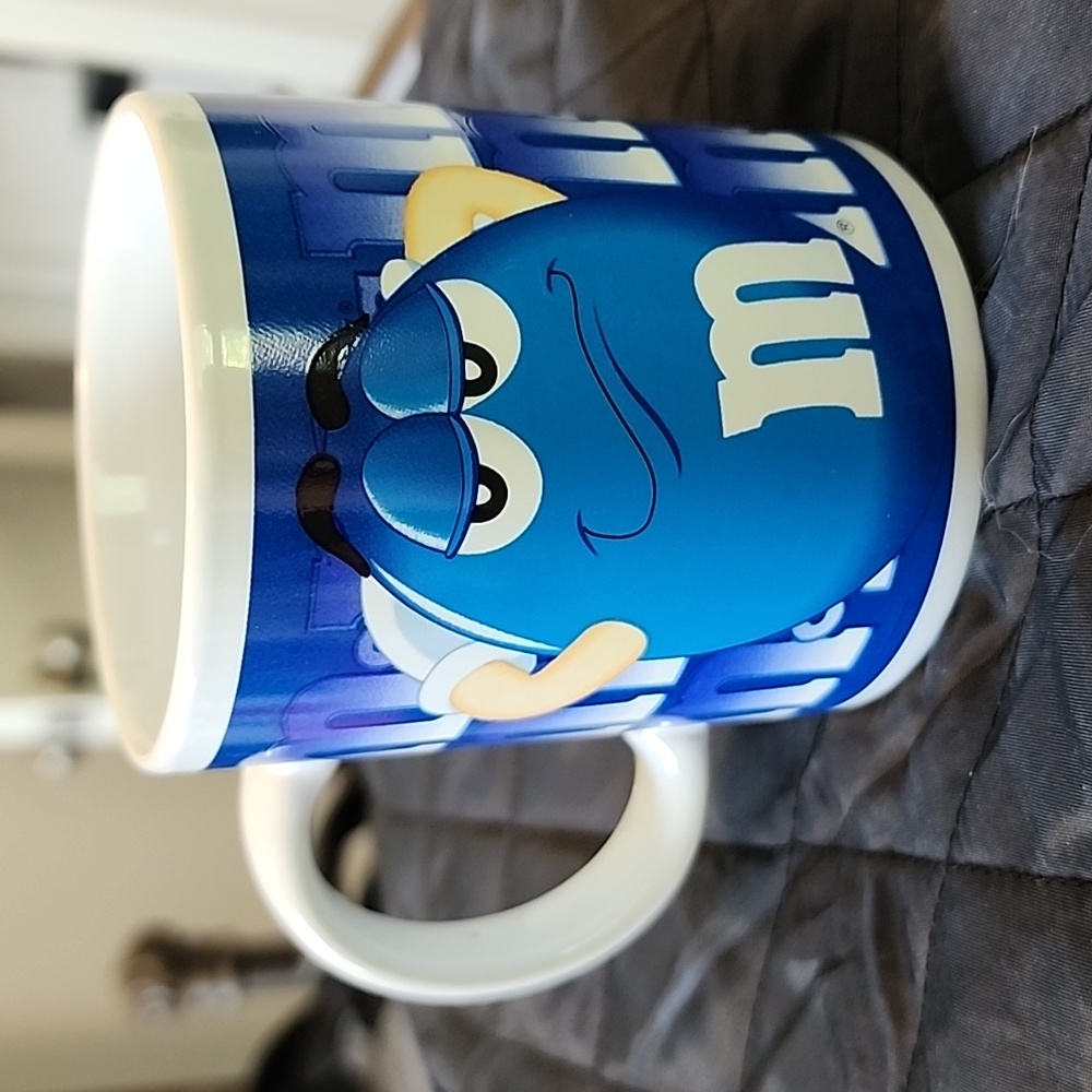 💙2002 M&M's Blue Collectible Coffee Mug Excellent Condition💙